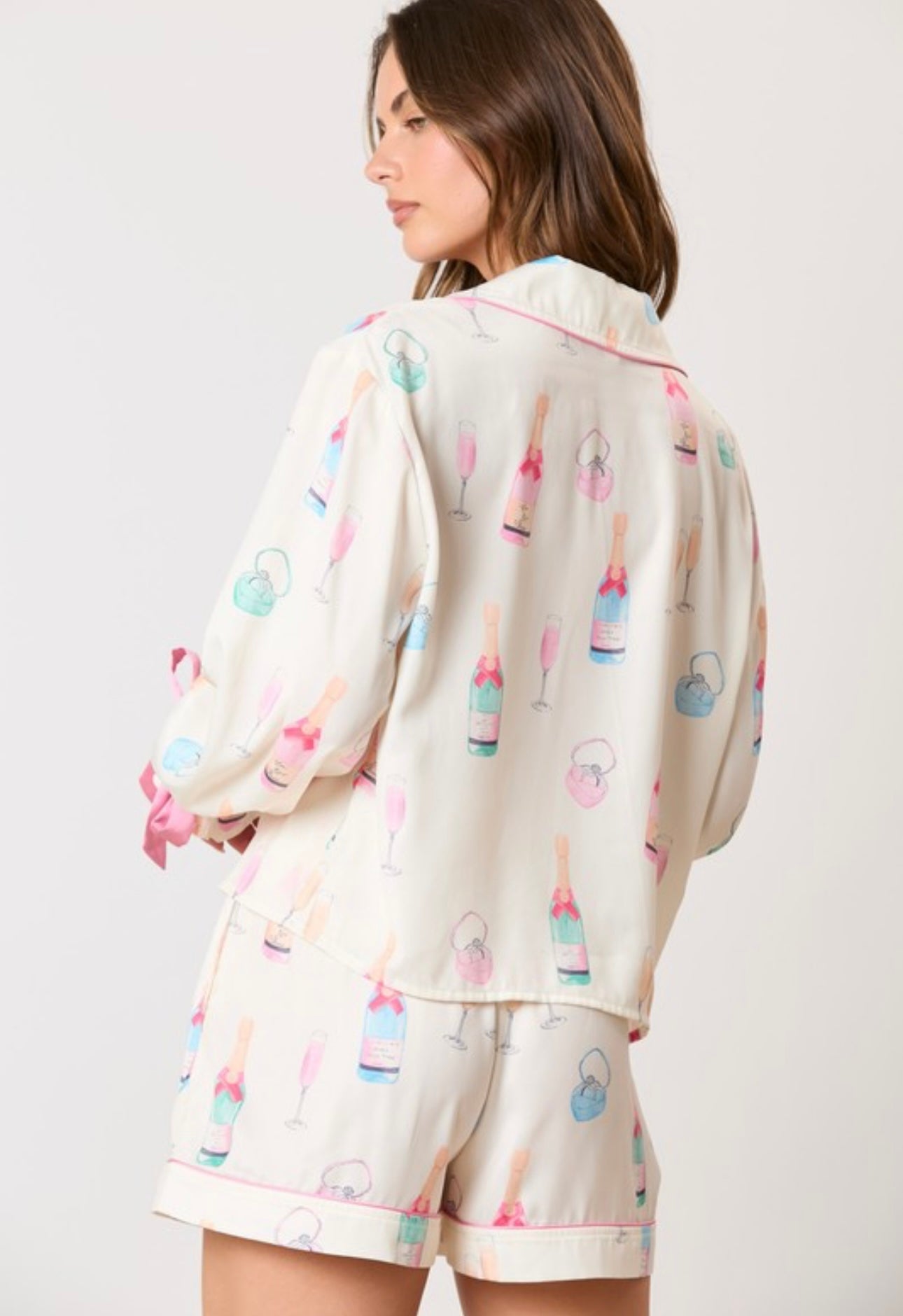 Rosé And Stay Pajama Top