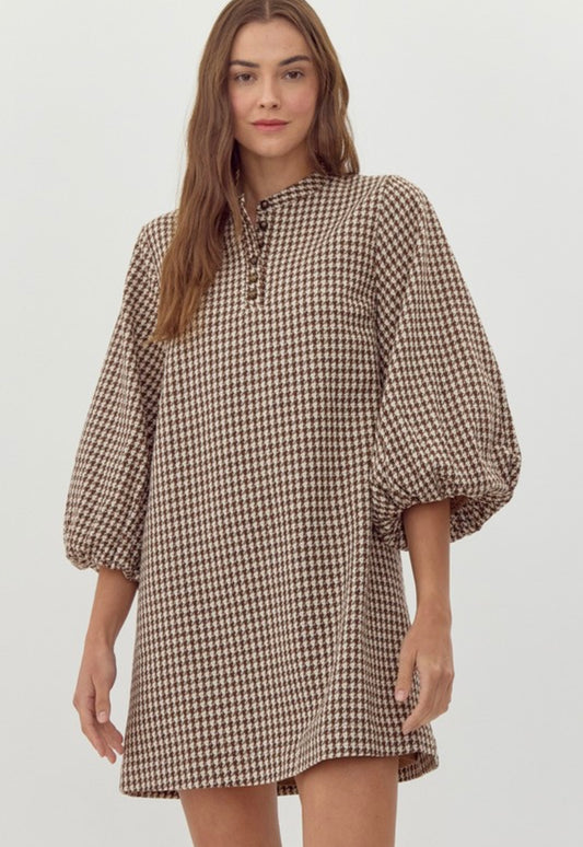 Murphy Houndstooth Dress