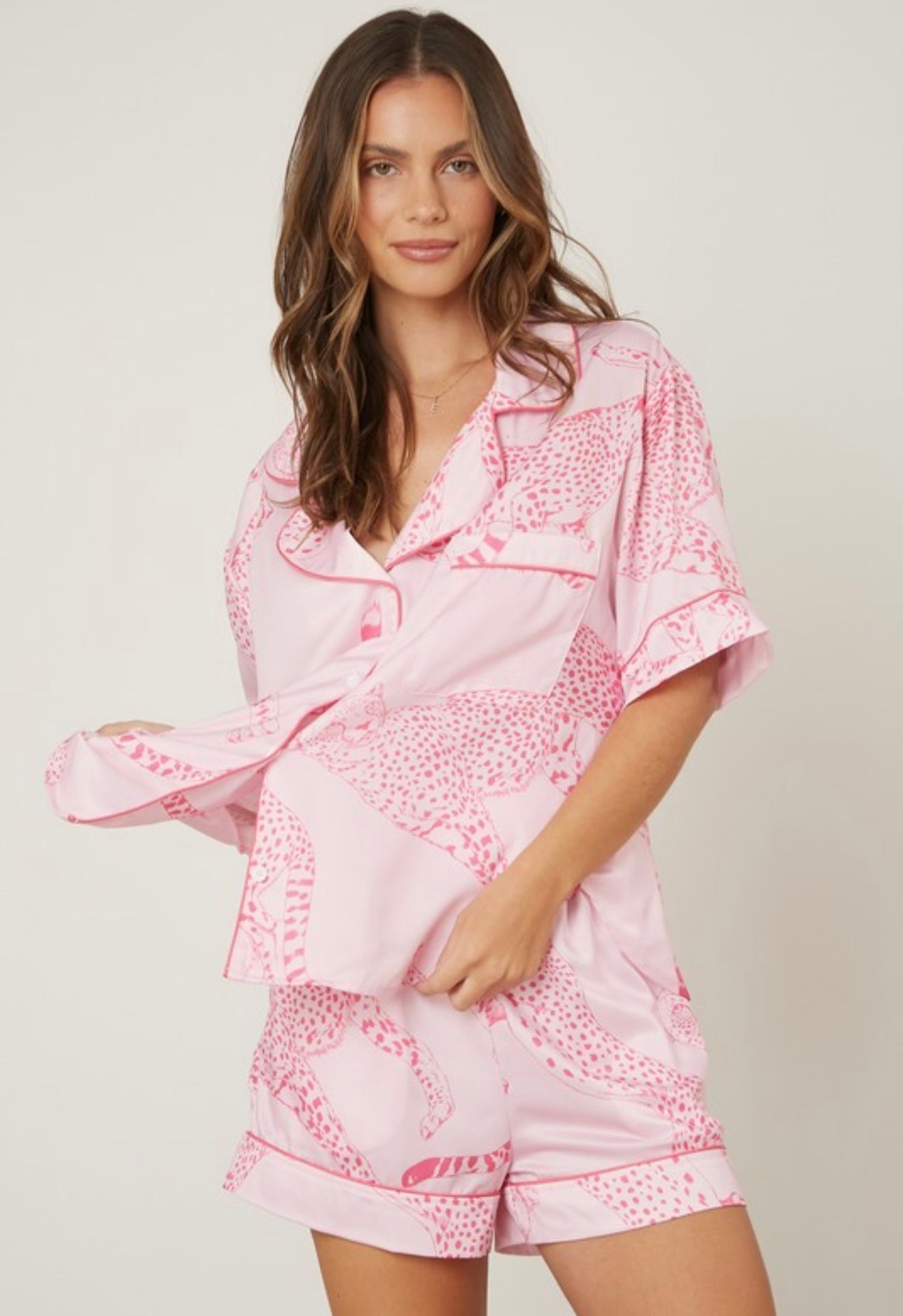 Feminine Feline Pajama Shorts