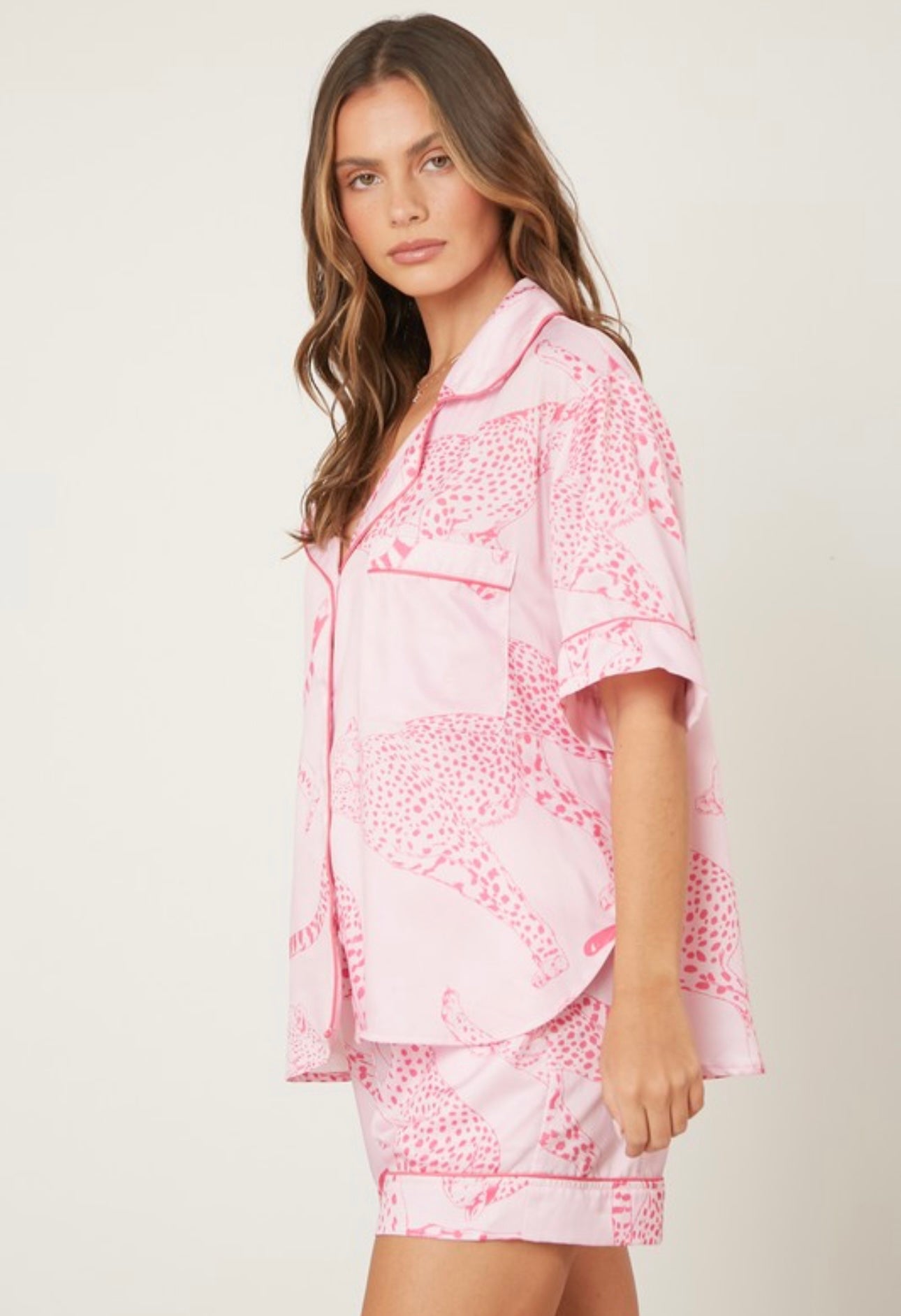 Feminine Feline Pajama Shirt