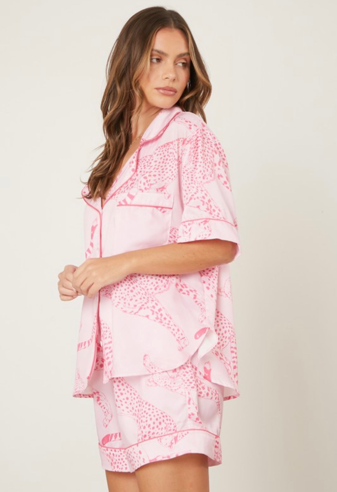 Feminine Feline Pajama Shirt